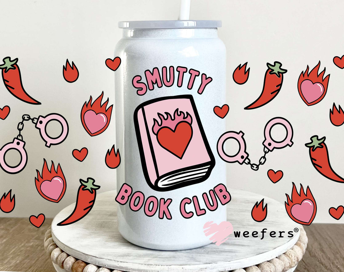 Smutty Book Club DTF Cup Wrap 16oz Glass Can Generic Weefers