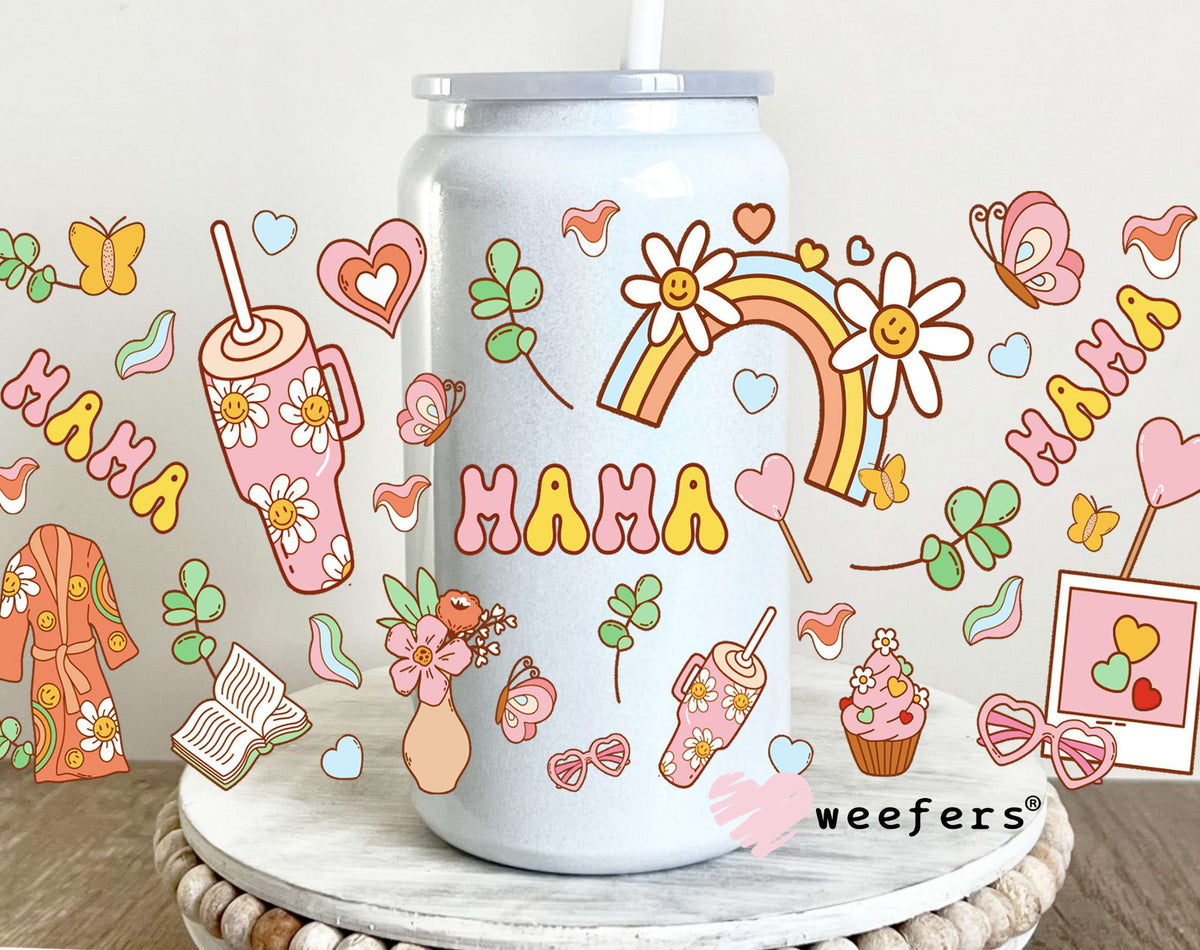 Mama Favorite Things UV DTF Cup Wrap 16oz Glass Can Generic Weefers
