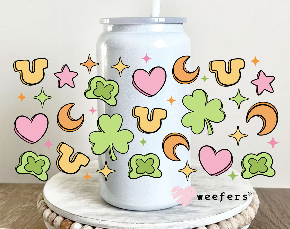 Lucky St Patrick's UV DTF Cup Wrap 16oz Glass Can Generic Weefers