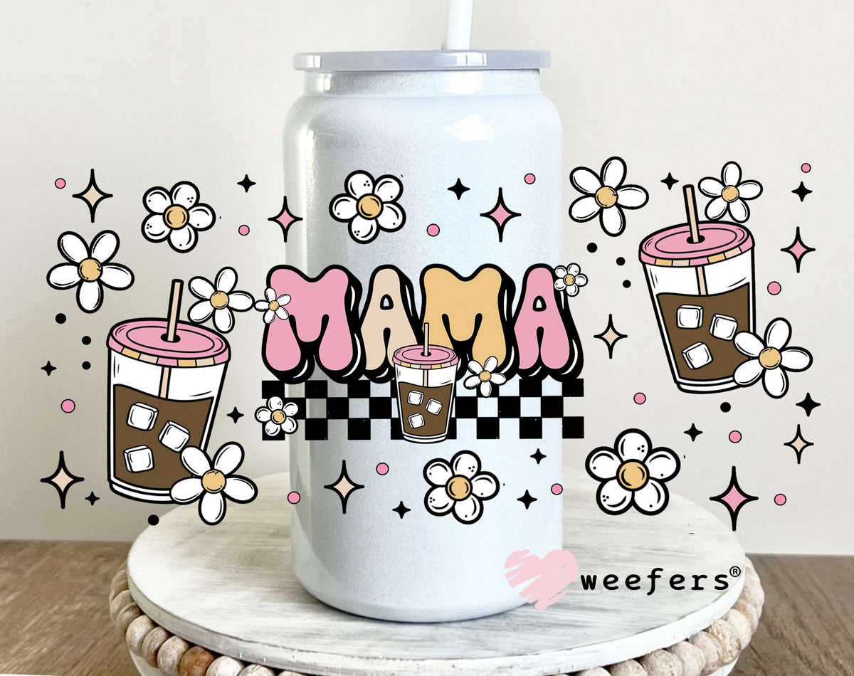 Mama Coffee UV DTF Cup Wrap 16oz Glass Can Generic Weefers
