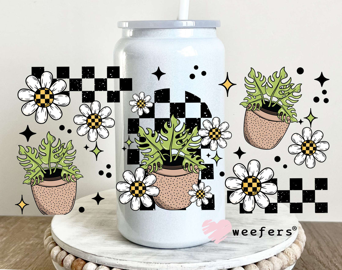 Plant Lady Vibes UV DTF Cup Wrap 16oz Glass Can Generic Weefers