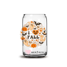 Load image into Gallery viewer, I Love Fall 16oz Libbey Glass Can UV-DTF or Sublimation Wrap - Decal
