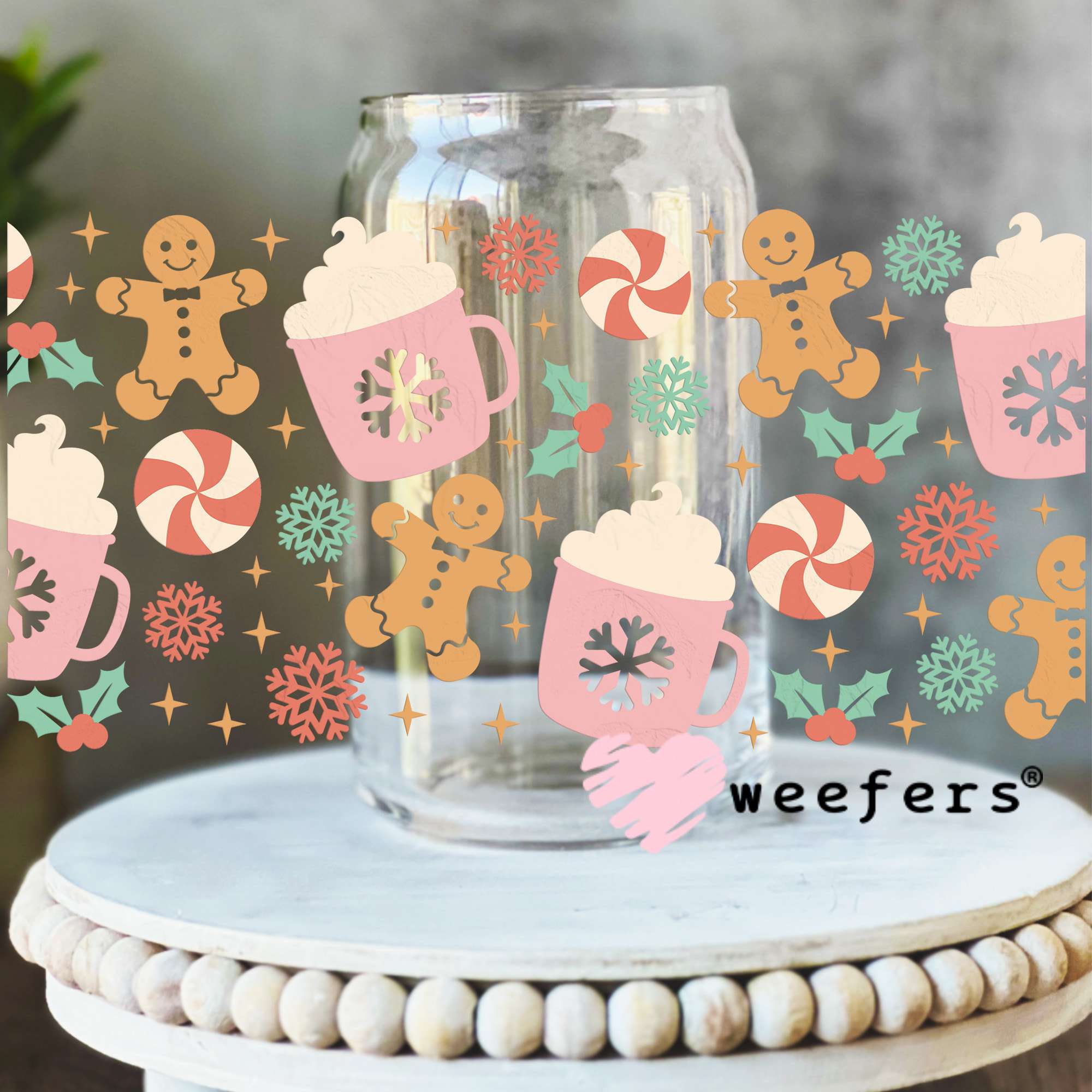 Gingerbread Hot Chocolate Christmas UV DTF Cup Wrap – Weefers