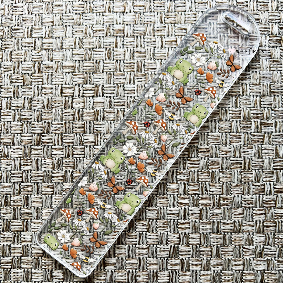 Mushrooms and Frogs Bookmark UV DTF Decal Weefers