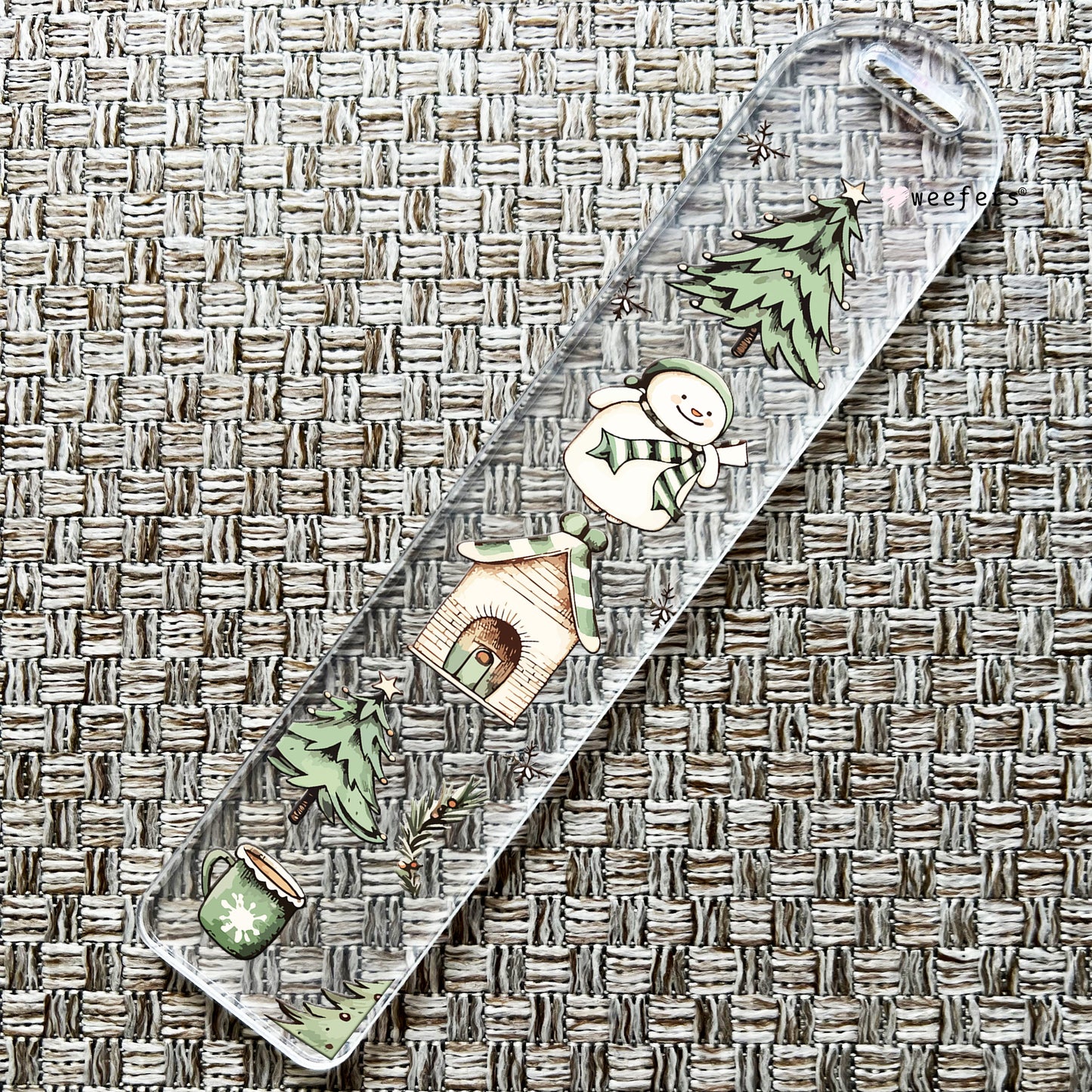 Vintage Christmas Vibes Bookmark UV DTF Decal Weefers