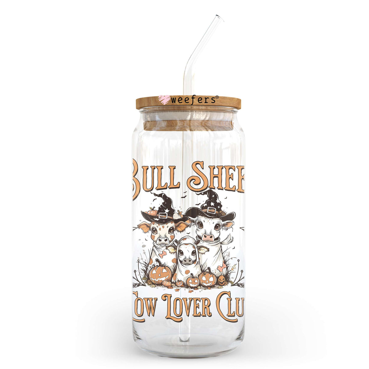 Bull Sheet Cow Lover Club 20oz Libbey Glass Can, 34oz Hip Sip, 40oz Tumbler, 24oz Cold Cup UV DTF or Sublimation Decal Transfer Weefers