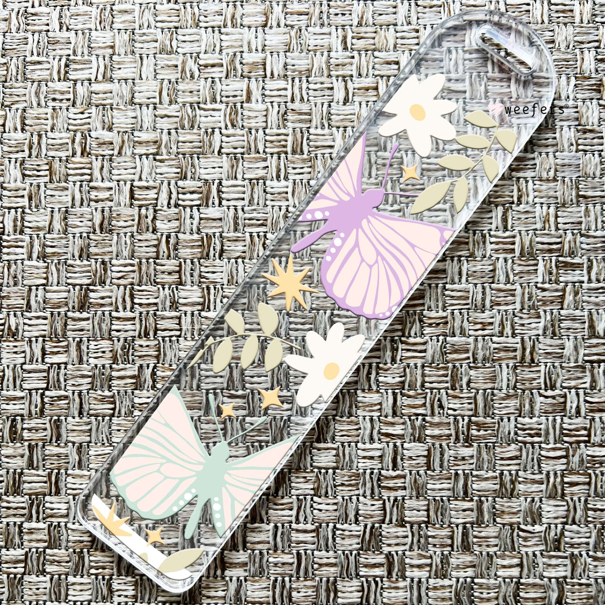 Pastel Butterflies Bookmark UV DTF Decal Weefers