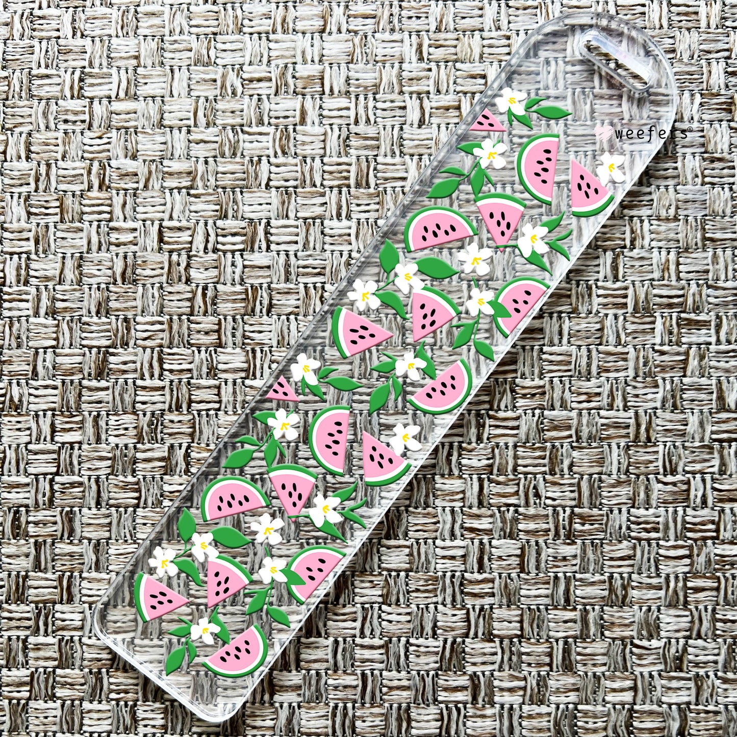 Floral Watermelon Bookmark UV DTF Decal Weefers