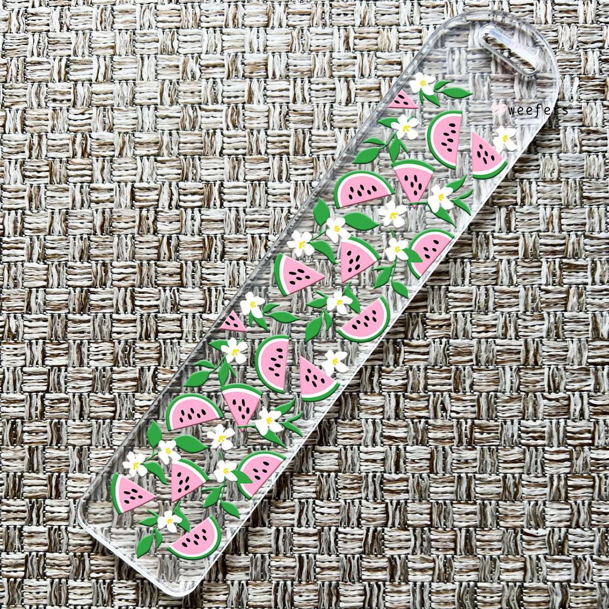 Floral Watermelon Bookmark UV DTF Decal Weefers