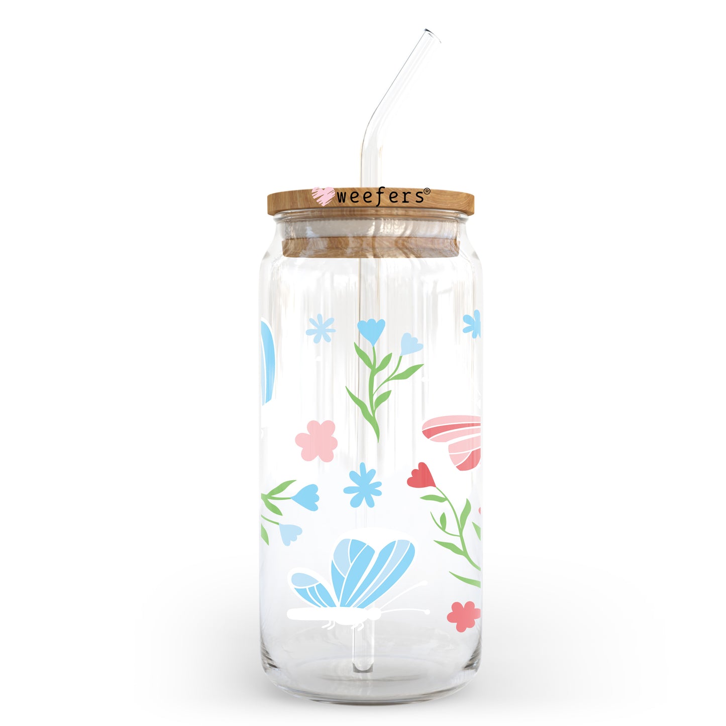 Ethereal Butterflies 20oz Libbey Glass Can, 34oz Hip Sip, 40oz Tumbler, 24oz Cold Cup UV DTF or Sublimation Decal Transfer Weefers