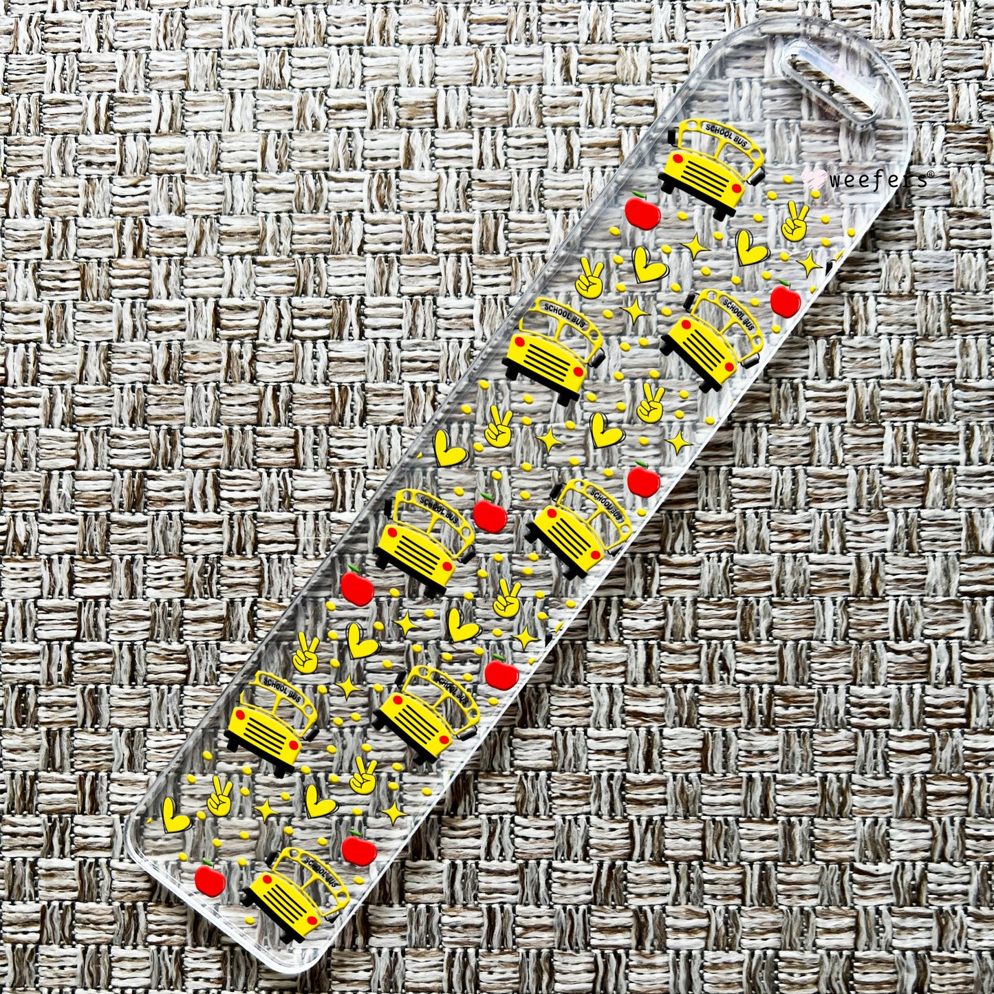 School Bus Bookmark UV DTF Decal Weefers