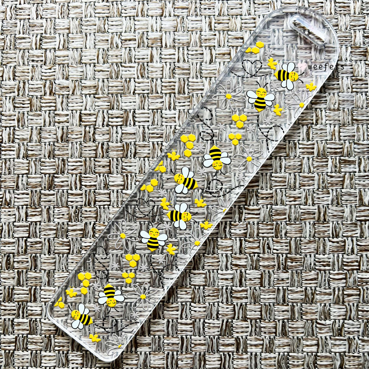 Happy Honeybees Bookmark UV DTF Decal Weefers