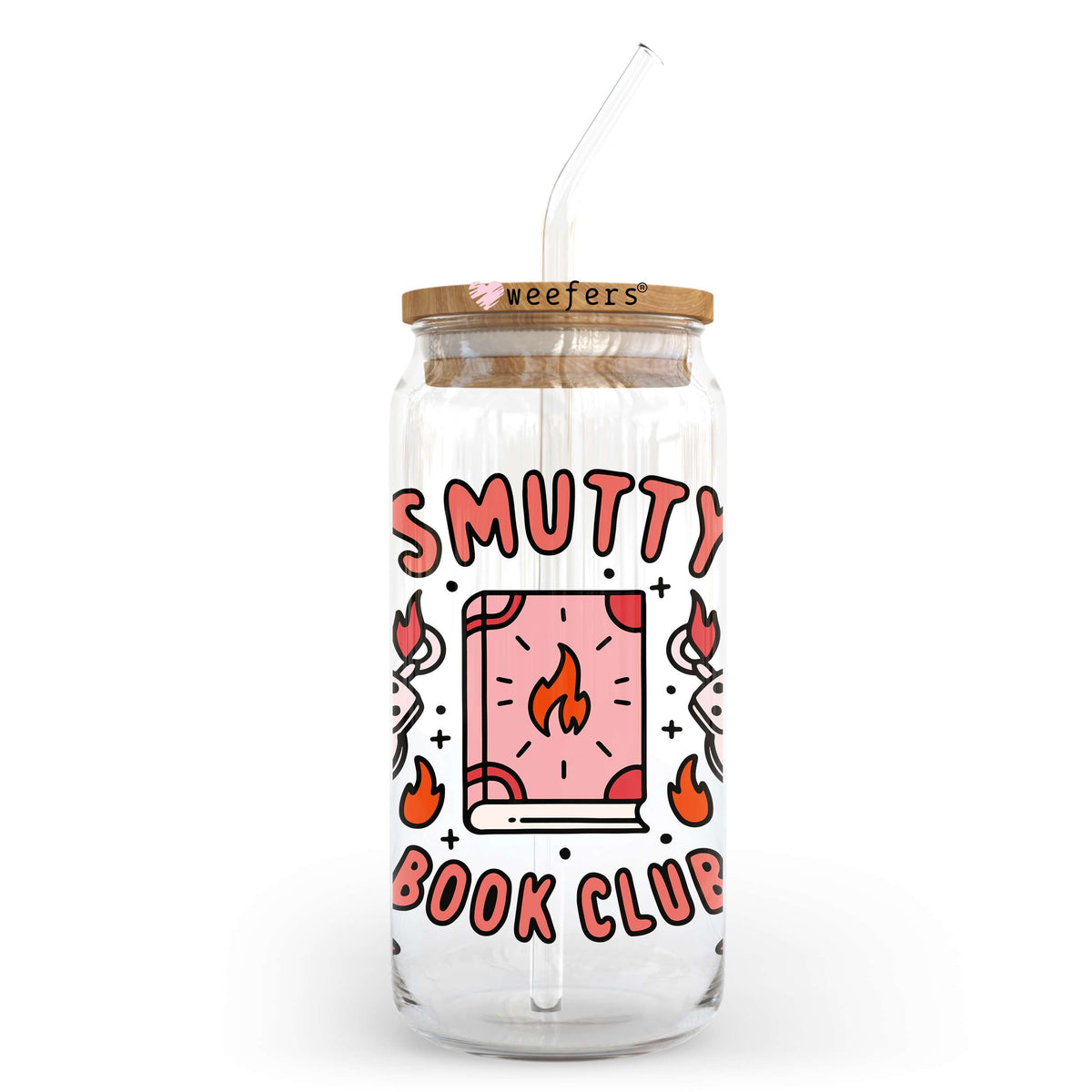 Smutty Book Club 20oz Libbey Glass Can, 34oz Hip Sip, 40oz Tumbler, 24oz Cold Cup UV DTF or Sublimation Decal Transfer Weefers