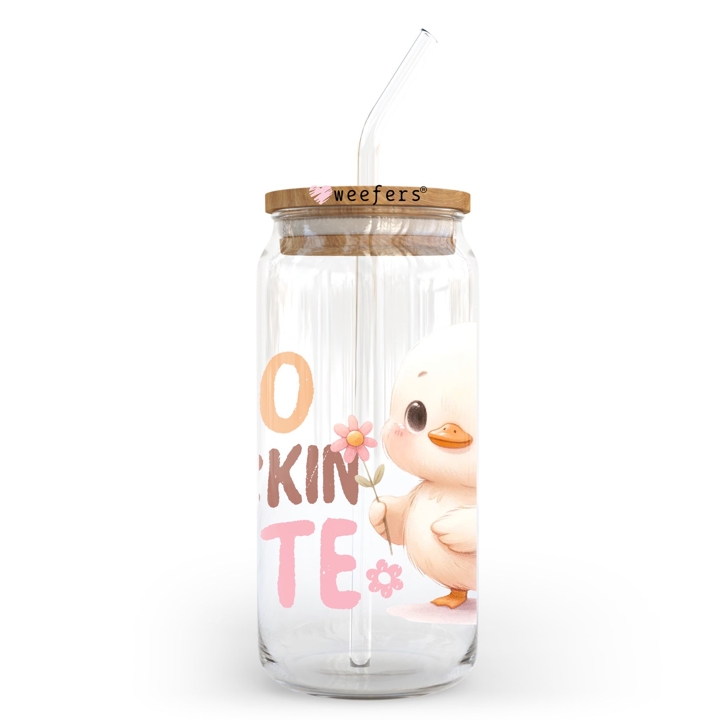 So Ducking Cute 20oz Libbey Glass Can, 34oz Hip Sip, 40oz Tumbler, 24oz Cold Cup UV DTF or Sublimation Decal Transfer Weefers