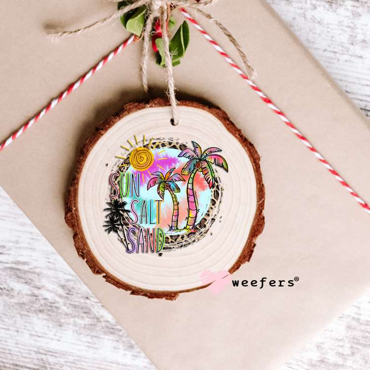 Sun Salt Sand Beach Vibes UV DTF Decal Ornament Weefers