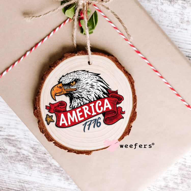 America 1776 Eagle UV DTF Decal Ornament Weefers