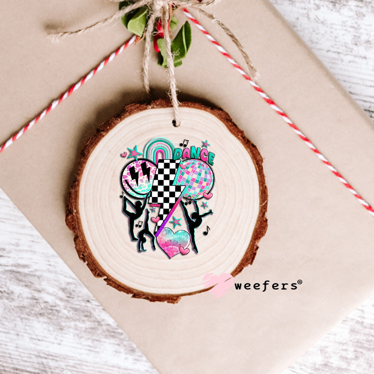 Retro Dance Lightening Bolt UV DTF Decal Ornament Weefers