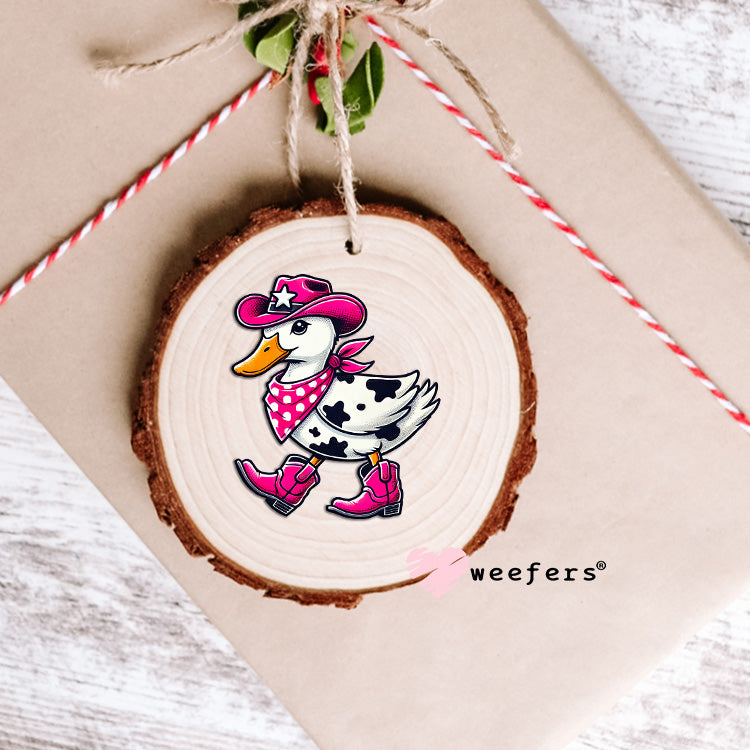 Cowboy Duck UV DTF Decal Ornament Weefers