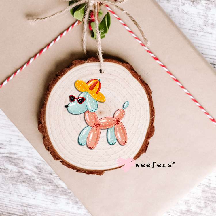 Summer Balloon Dog UV DTF Decal Ornament Weefers