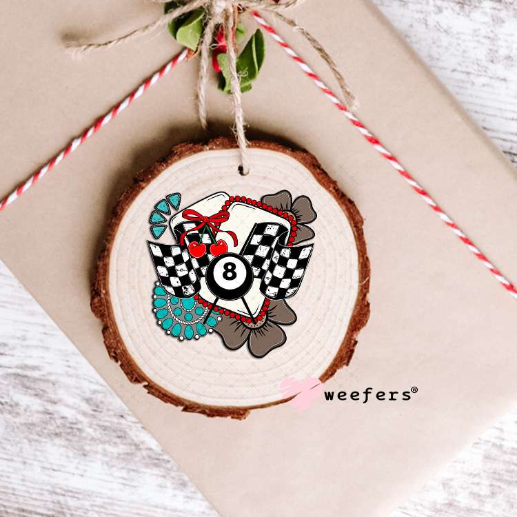 Race Day Western UV DTF Decal Ornament Weefers