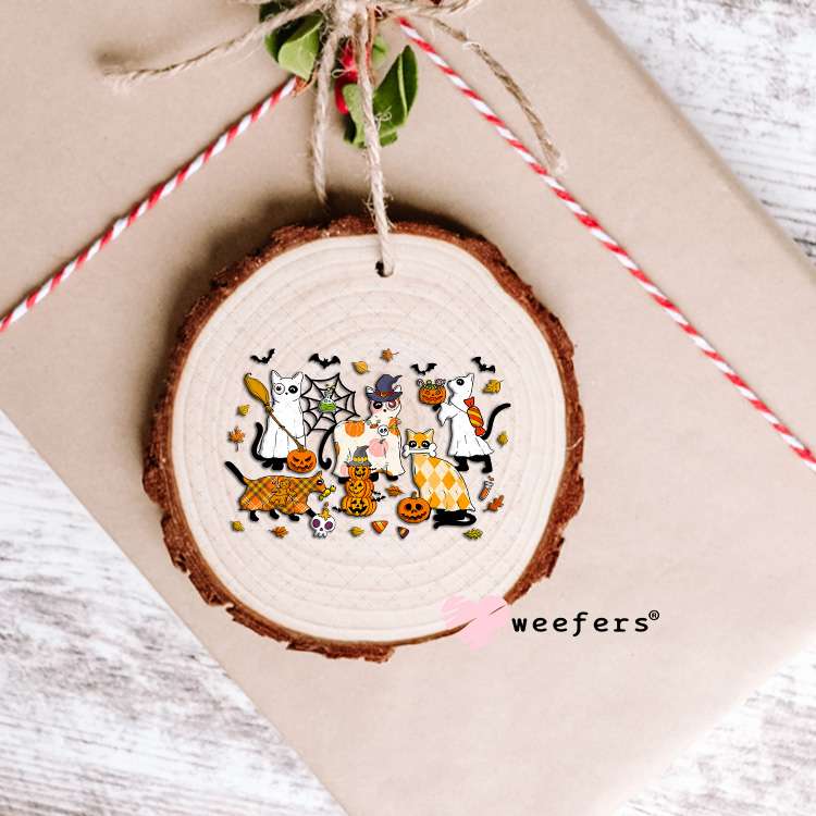 Halloween Cat Friends UV DTF Decal Ornament Weefers