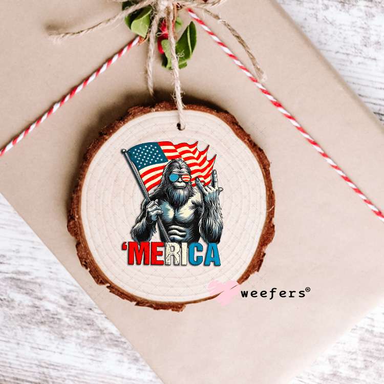 'Merica Gorilla UV DTF Decal Ornament Weefers