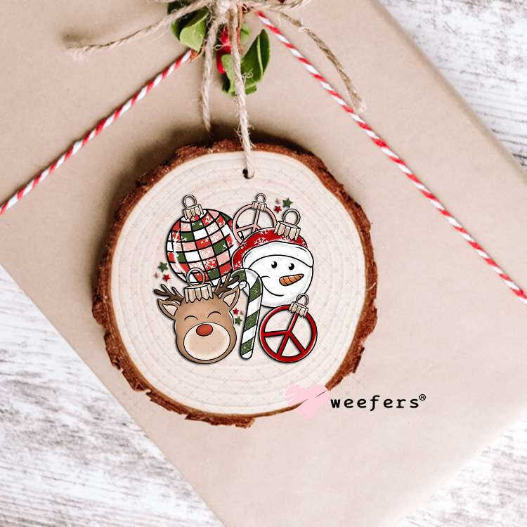 Christmas Friends UV DTF Cup Wrap Ornament Weefers