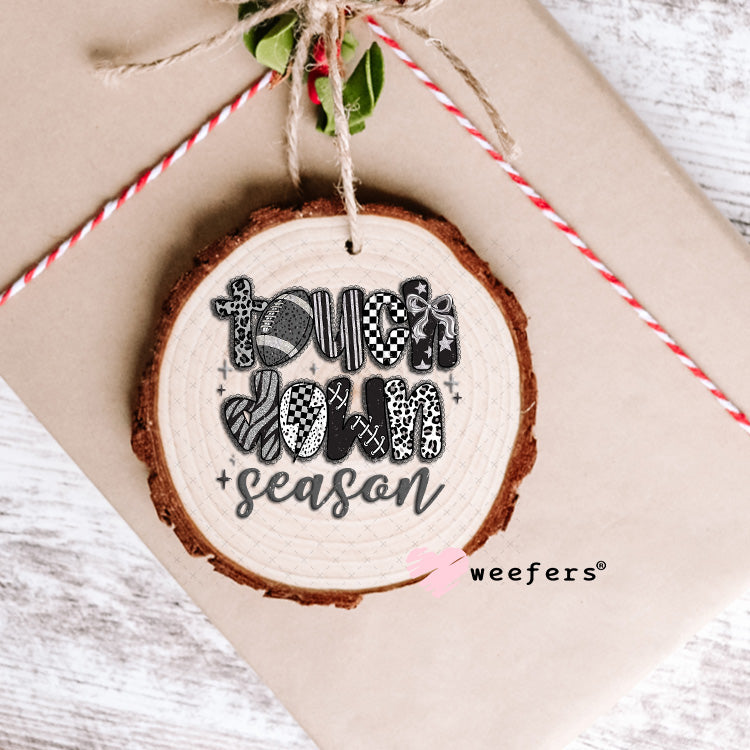 Touch Down Black Lace UV DTF Decal Ornament Weefers