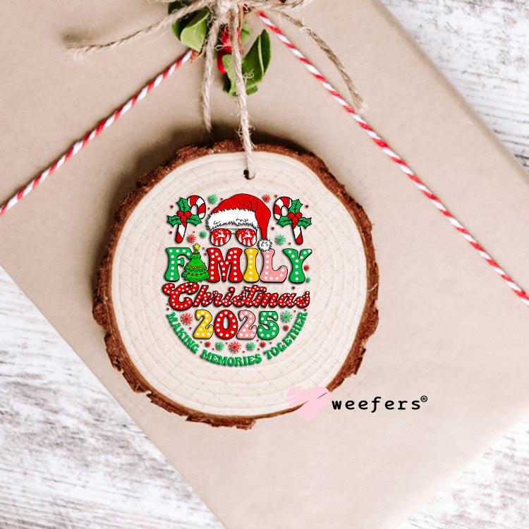 UV DTF Decal - Family Christmas 2025 Ornament Weefers
