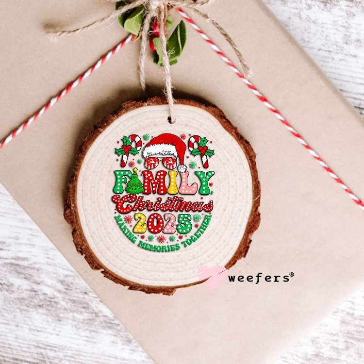 UV DTF Decal - Family Christmas 2025 Ornament Weefers