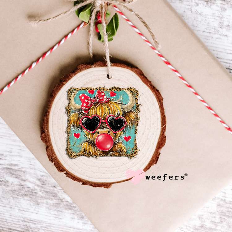 UV DTF Decal - Bougie Red Bubble Cow Ornament Weefers