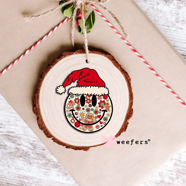 Christmas Smile Face UV DTF Decal Ornament Weefers