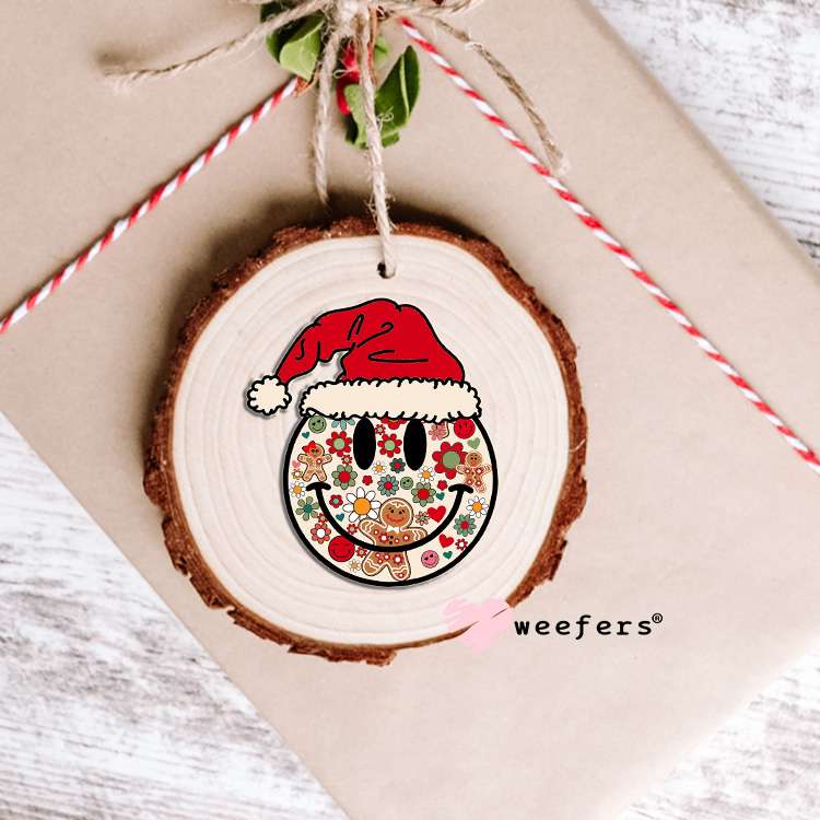 Christmas Smile Face UV DTF Decal Ornament Weefers