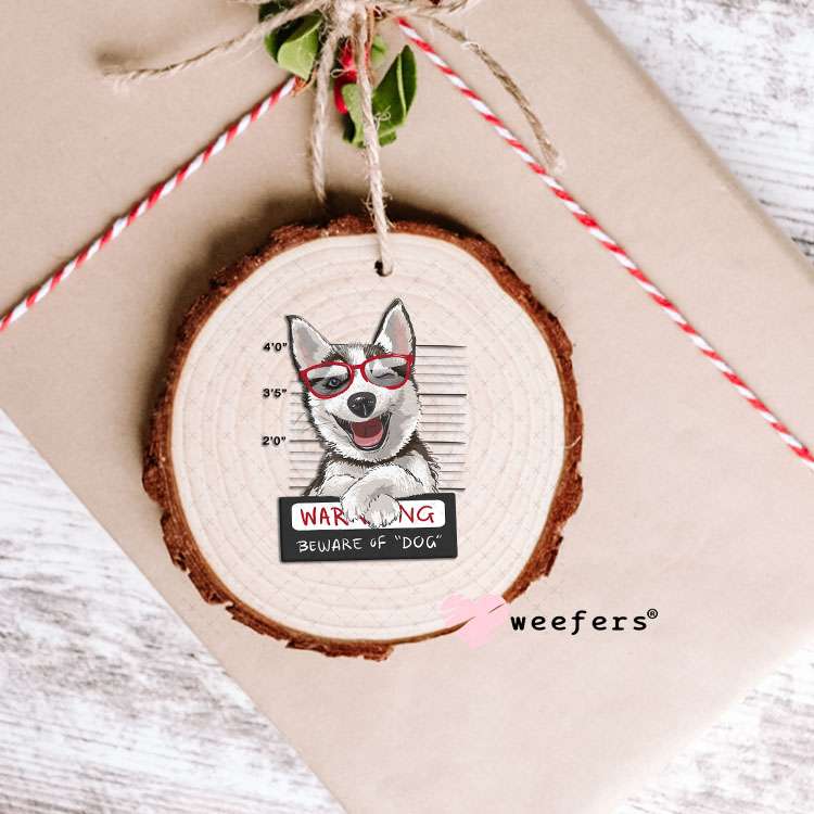 UV DTF Decal - Happy Husky Mug Shot Ornament Weefers