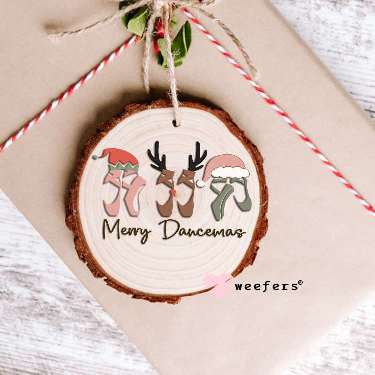 Merry Dancemas Ballet Christmas UV DTF Decal Ornament Weefers