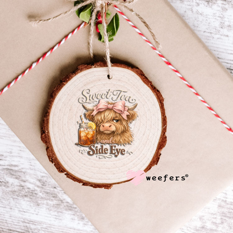 UV DTF Decal - Sweet Tea and Side Eye Ornament Weefers