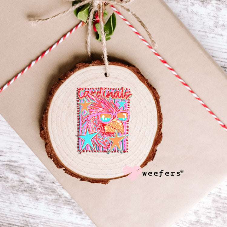 UV DTF Decal - Cardinals Colorful Mascot Ornament Weefers