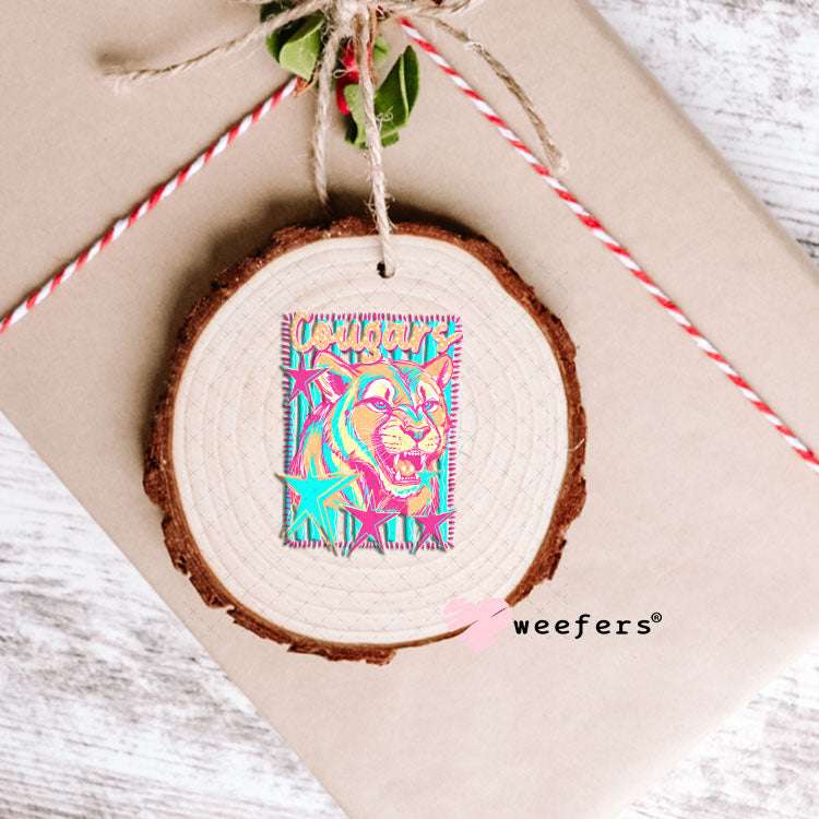 UV DTF Decal - Cougars Colorful Mascot Ornament Weefers