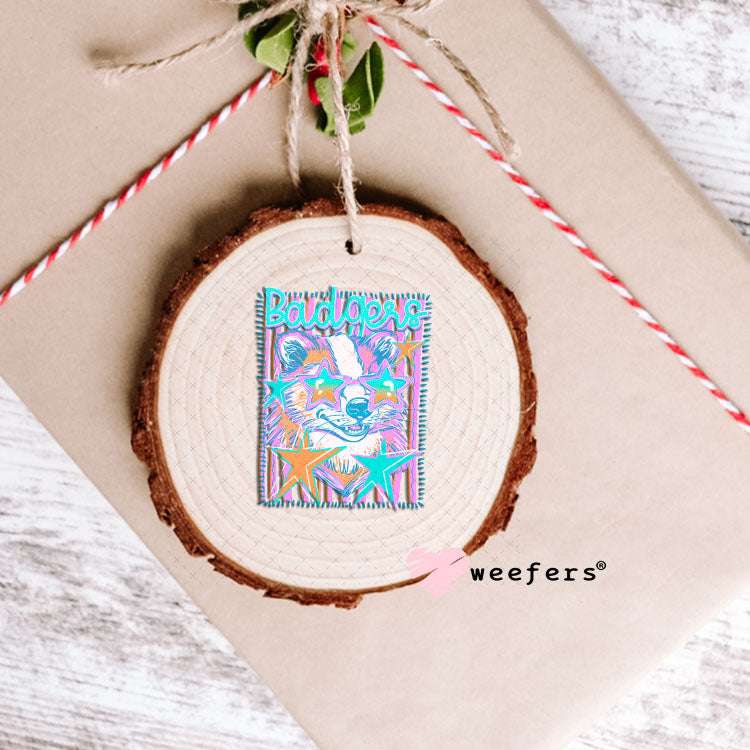 UV DTF Decal - Badgers Colorful Mascot Ornament Weefers