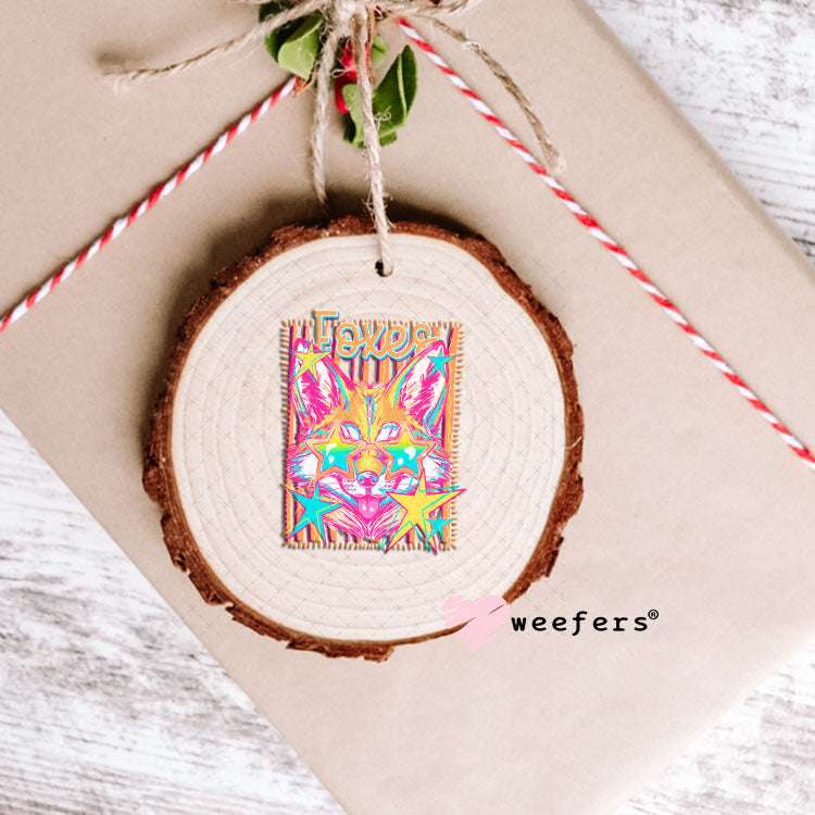 UV DTF Decal - Foxes Colorful Mascot Ornament Weefers