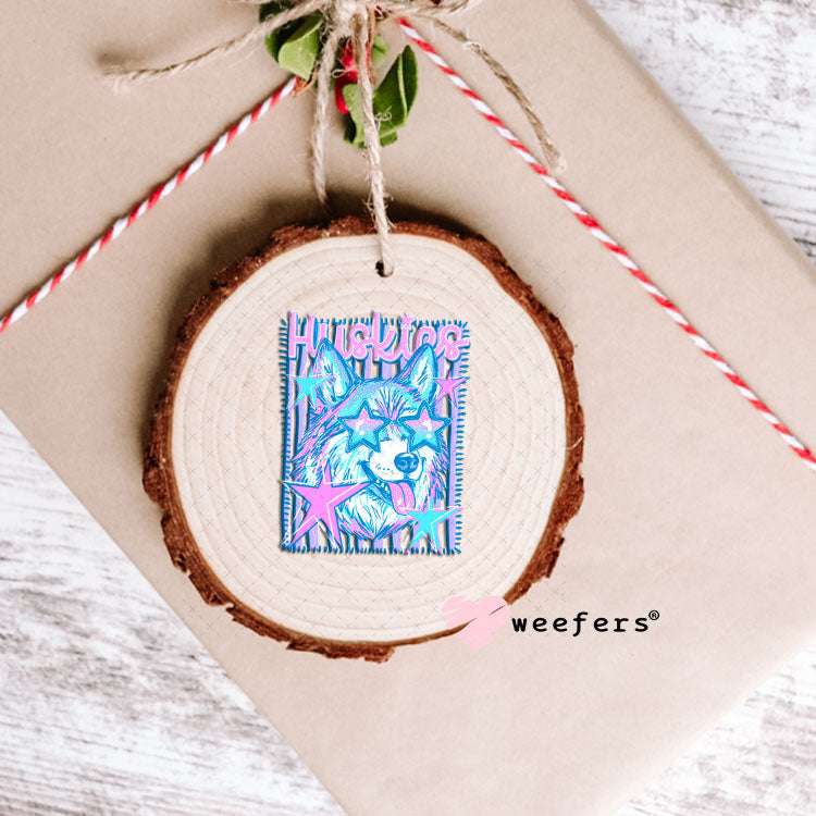 UV DTF Decal - Huskies Colorful Mascot Ornament Weefers