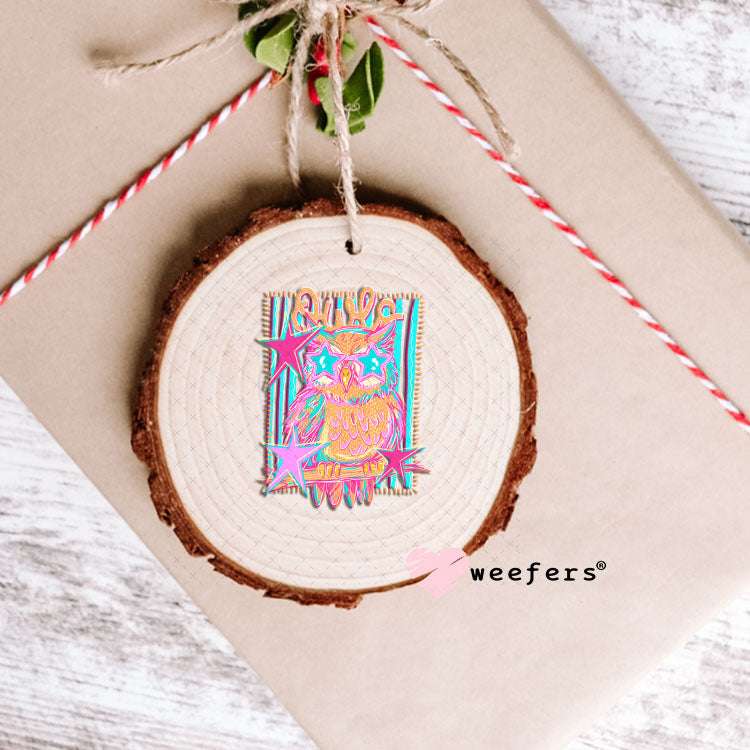 UV DTF Decal - Owls Colorful Mascot Ornament Weefers