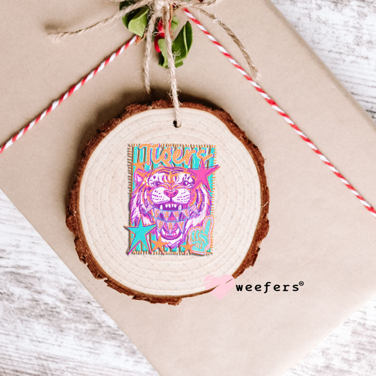 UV DTF Decal - Tigers Game Day Colorful Mascot Ornament Weefers