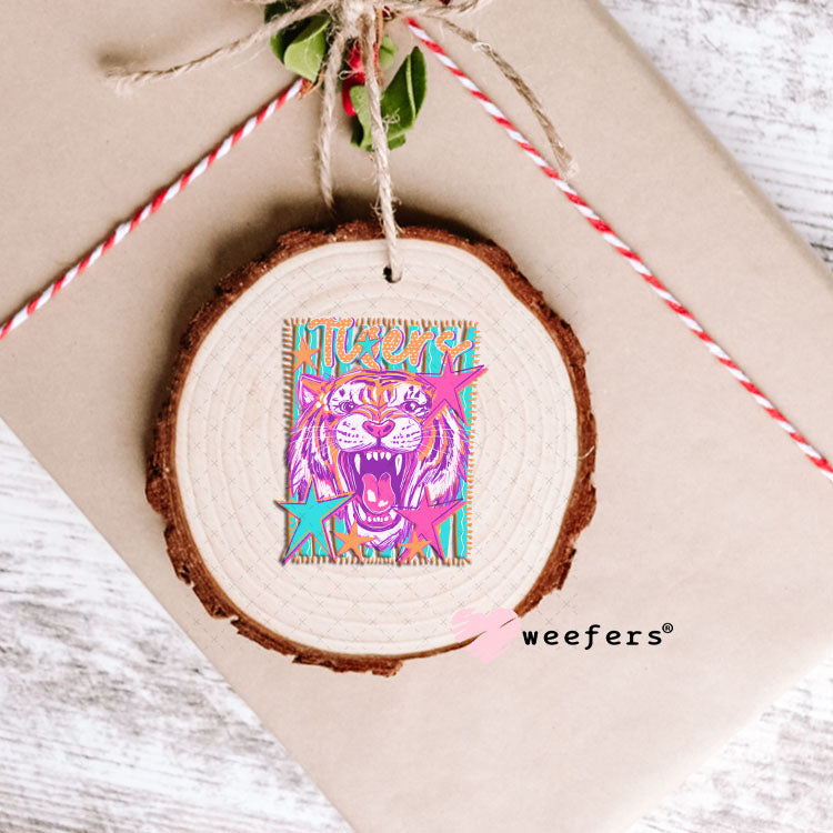 UV DTF Decal - Tigers Colorful Mascot Ornament Weefers