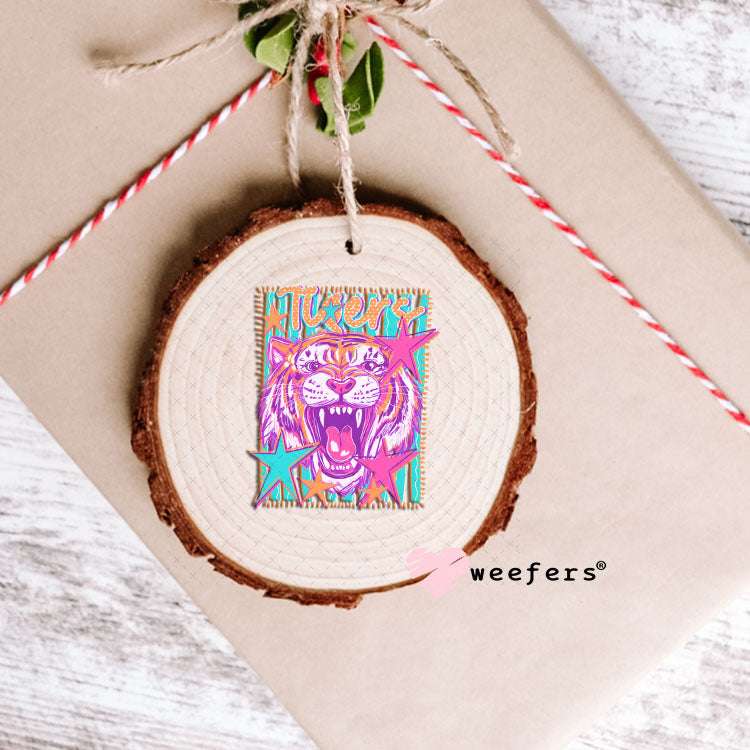 UV DTF Decal - Tigers Colorful Mascot Ornament Weefers