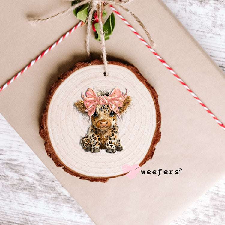 UV DTF Decal - Leopard Bougie Highland Cow Ornament Weefers