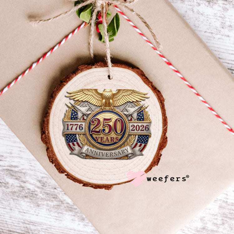 UV DTF Decal - Gold Eagle 250 Years Anniversary Ornament Weefers