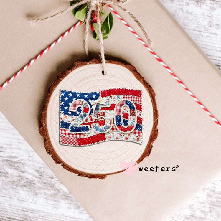 UV DTF Decal - 250 Quilt USA Ornament Weefers