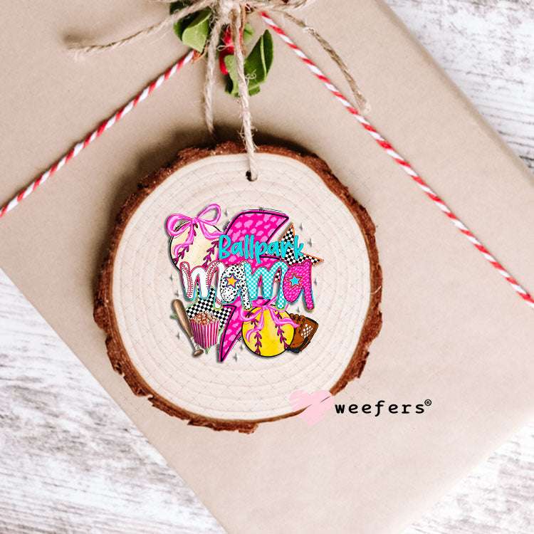 UV DTF Decal - Ballpark Mama Softball Baseball Ornament Weefers