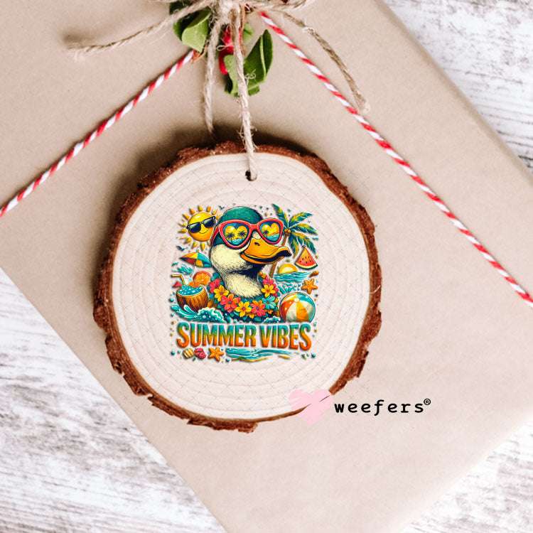 UV DTF Decal - Summer Vibes Duck Ornament Weefers